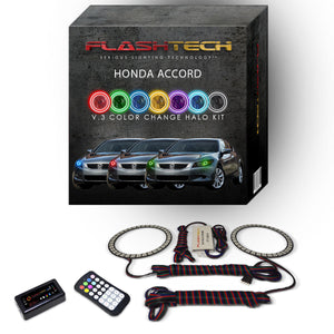 Honda-Accord-2011, 2012-LED-Halo-Headlights-RGB-RF Remote-HO-ACC1112-V3HRF