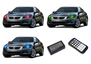 Honda-Accord-2011, 2012-LED-Halo-Headlights-RGB-Colorfuse RF Remote-HO-ACC1112-V3HCFRF