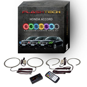 Honda-Accord-2008, 2009, 2010, 2011, 2012-LED-Halo-Headlights-RGB-RF Remote-HO-ACS0812-V3HRF