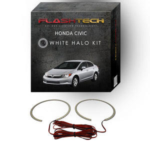 Honda-Civic-2012, 2013, 2014, 2015-LED-Halo-Headlights-White-RF Remote White-HO-CVS1215-WHRF
