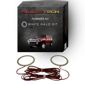 Hummer-H3-2006, 2007, 2008, 2009, 2010-LED-Halo-Fog Lights-White-RF Remote White-HU-H30510-WFRF