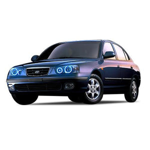 Hyundai-Elantra-2001, 2002, 2003-LED-Halo-Headlights-ColorChase-No Remote-HY-EL0103-CCH