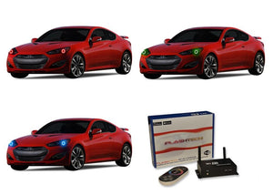 Hyundai-Genesis-2013, 2014, 2015, 2016-LED-Halo-Headlights-RGB-WiFi Remote-HY-GE1316-V3HWI