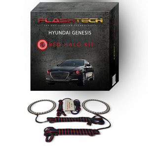 Hyundai-Genesis-2015, 2016-LED-Halo-Headlights-RGB-Bluetooth RF Remote-HY-GNS1516-V3HBTRF