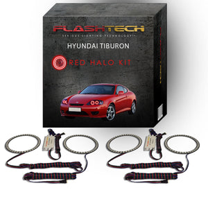 Hyundai-Tiburon-2005, 2006-LED-Halo-Headlights-RGB-Bluetooth RF Remote-HY-TB0506-V3HBTRF