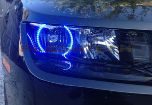 Chevrolet-Camaro-2014, 2015, 2016-LED-Halo-Headlights-RGB-Bluetooth RF Remote-CY-CANR14-V3HBTRF
