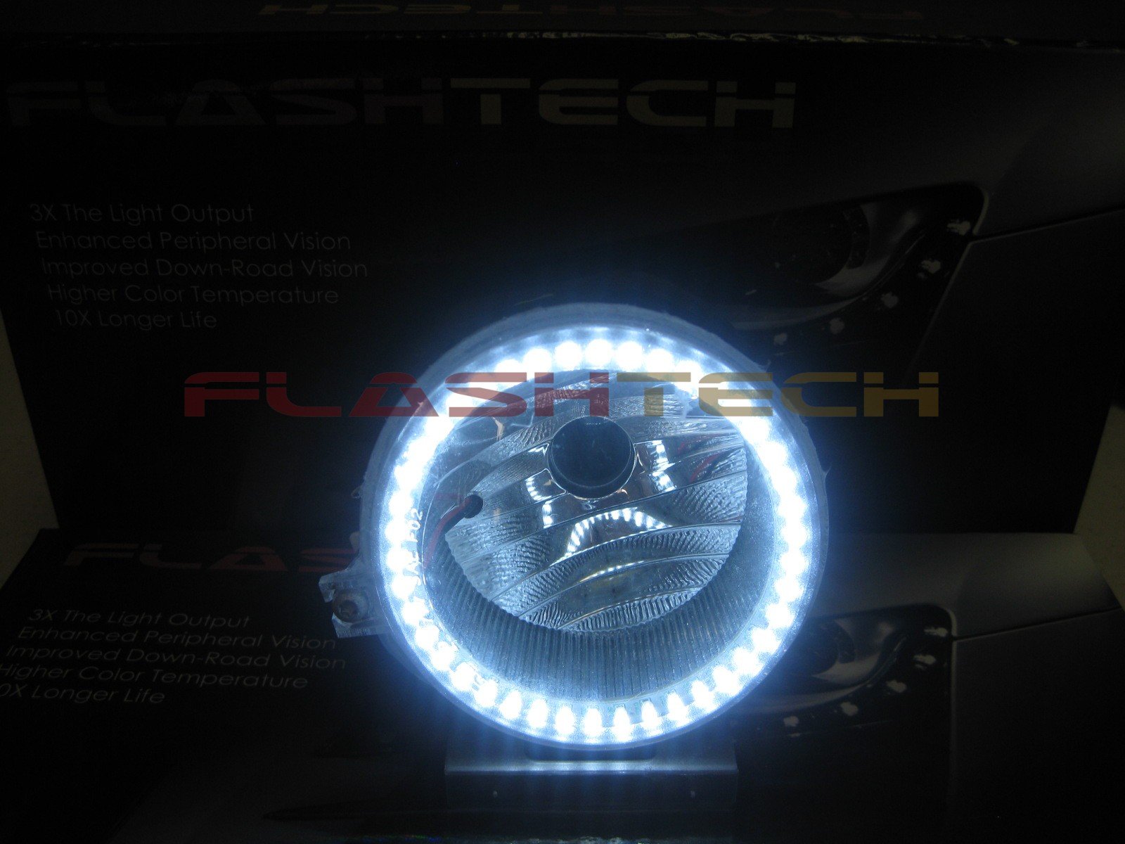 Dodge-Charger-2005, 2006, 2007, 2008, 2009, 2010-LED-Halo-Headlights and Fog Lights-White-RF Remote White-DO-CR60510-WHFRF