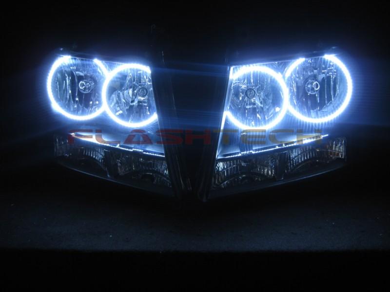 Chevrolet-Suburban-2007, 2008, 2009, 2010, 2011, 2012, 2013-LED-Halo-Headlights and Fog Lights-White-RF Remote White-CY-SU0713-WHFRF