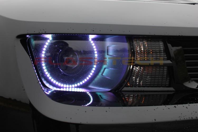 Chevrolet-Camaro-2010, 2011, 2012, 2013-LED-Halo-Headlights-RGB-Bluetooth RF Remote-CY-CANR1013-V3HBTRF