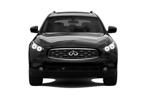 Infiniti-QX70-2013, 2014, 2015, 2016, 2017-LED-Halo-Headlights-ColorChase-No Remote-IN-QX701317-CCH