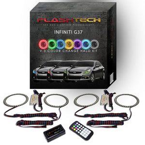 Infiniti-G37-2010, 2011, 2012, 2013-LED-Halo-Headlights-RGB-RF Remote-IN-G37S1013-V3HRF
