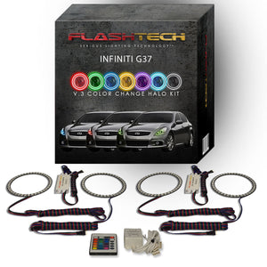 Infiniti-G37-2010, 2011, 2012, 2013-LED-Halo-Headlights-RGB-Bluetooth RF Remote-IN-G37S1013-V3HBTRF