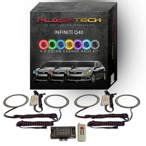 Infiniti-Q40-2014, 2015-LED-Halo-Headlights-RGB-IR Remote-IN-Q41415-V3HIR