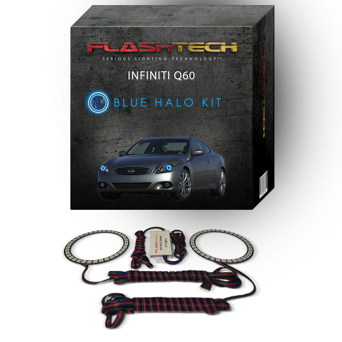 Infiniti-Q60-2014, 2015-LED-Halo-Headlights-RGB-No Remote-IN-Q61415-V3H
