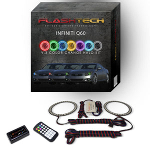 Infiniti-Q60-2014, 2015-LED-Halo-Headlights-RGB-Bluetooth RF Remote-IN-Q61415-V3HBTRF