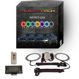 Infiniti-Q60-2014, 2015-LED-Halo-Headlights-RGB-Bluetooth RF Remote-IN-Q61415-V3HBTRF