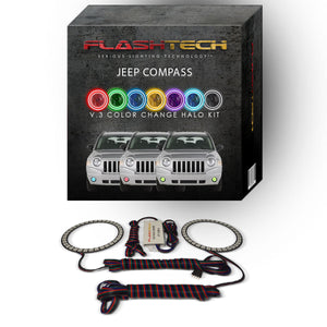 Jeep-Compass-2007, 2008, 2009, 2010-LED-Halo-Fog Lights-RGB-No Remote-JE-CP0710-V3F