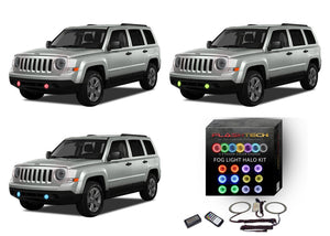 Jeep-Patriot-2011, 2012, 2013, 2014, 2015-LED-Halo-Fog Lights-RGB-Colorfuse RF Remote-JE-PT1115-V3FCFRF