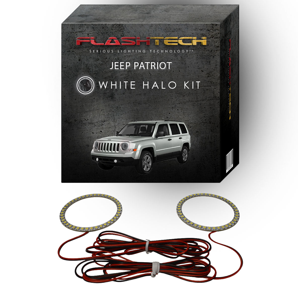 Jeep-Patriot-2007, 2008, 2009, 2010-LED-Halo-Fog Lights-White-RF Remote White-JE-PT0710-WFRF