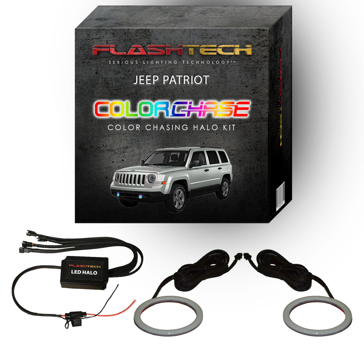 Jeep Patriot ColorChase LED Halo Fog Light Kit 2011-2015