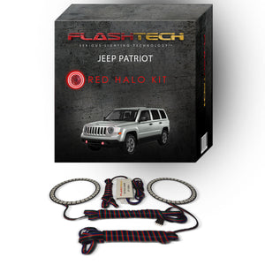 Jeep-Patriot-2011, 2012, 2013, 2014, 2015-LED-Halo-Fog Lights-RGB-Bluetooth RF Remote-JE-PT1115-V3FBTRF