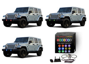 Jeep-Wrangler-2007, 2008, 2009, 2010, 2011, 2012, 2013, 2014, 2015, 2016, 2017-LED-Halo-Fog Lights-RGB-WiFi Remote-JE-WR9715-V3FWI