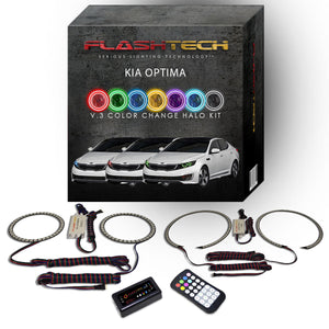 Kia-Optima-2011, 2012, 2013-LED-Halo-Headlights-RGB-RF Remote-KI-OP1113-V3HRF