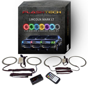 Lincoln-Mark LT-2006, 2007, 2008-LED-Halo-Headlights-RGB-Bluetooth RF Remote-LI-MLT0608-V3HBTRF
