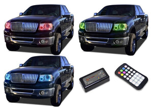 Lincoln-Mark LT-2006, 2007, 2008-LED-Halo-Headlights-RGB-Colorfuse RF Remote-LI-MLT0608-V3HCFRF