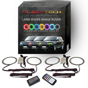 Land Rover-Range Rover-2006, 2007, 2008, 2009, 2010-LED-Halo-Headlights-RGB-RF Remote-LR-RR0610-V3HRF