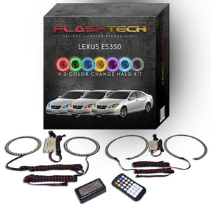 Lexus-ES350-2007, 2008, 2009-LED-Halo-Headlights-RGB-RF Remote-LX-ES30709-V3HRF