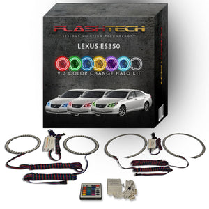 Lexus-ES350-2007, 2008, 2009-LED-Halo-Headlights-RGB-Bluetooth RF Remote-LX-ES30709-V3HBTRF
