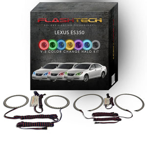 Lexus-ES350-2007, 2008, 2009-LED-Halo-Headlights-RGB-No Remote-LX-ES30709-V3H