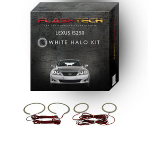 Lexus-IS250-2006, 2007, 2008-LED-Halo-Headlights-White-RF Remote White-LX-IS2500608-WHRF