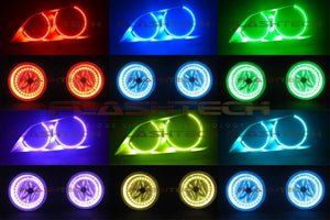 Lexus-is300-2001, 2002, 2003, 2004, 2005-LED-Halo-Headlights and Fog Lights-RGB-Bluetooth RF Remote-LX-IS30105-V3HFBTRF