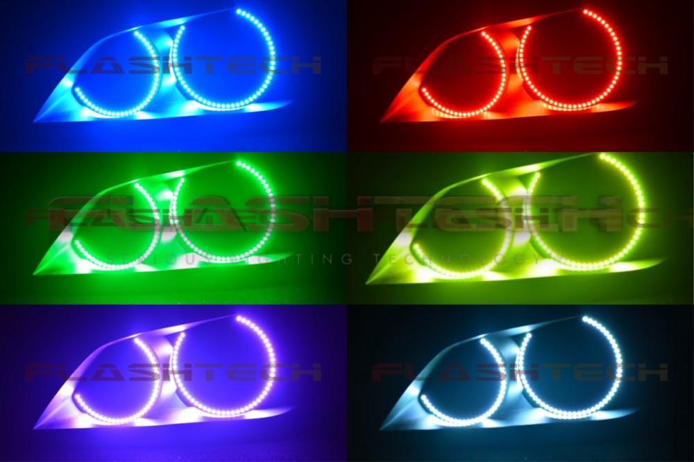 Lexus-is300-2001, 2002, 2003, 2004, 2005-LED-Halo-Headlights-RGB-Bluetooth RF Remote-LX-IS30105-V3HBTRF
