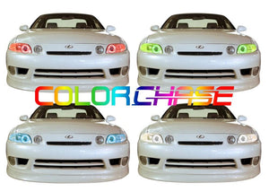 Lexus-SC300-1992, 1993, 1994, 1995, 1996, 1997, 1998, 1999, 2000, 2001, 2002-LED-Halo-Headlights-ColorChase-No Remote-LX-SC39202-CCH