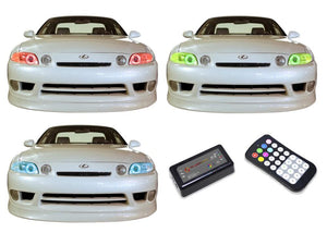 Lexus-SC300-1992, 1993, 1994, 1995, 1996, 1997, 1998, 1999, 2000, 2001, 2002-LED-Halo-Headlights-RGB-Colorfuse RF Remote-LX-SC39202-V3HCFRF