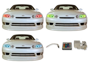 Lexus-SC300-1992, 1993, 1994, 1995, 1996, 1997, 1998, 1999, 2000, 2001, 2002-LED-Halo-Headlights-RGB-IR Remote-LX-SC39202-V3HIR