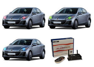 Mazda-3-2010, 2011, 2012, 2013-LED-Halo-Headlights-RGB-WiFi Remote-MA-M31013-V3HWI