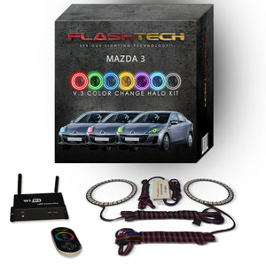 Mazda-3-2010, 2011, 2012, 2013-LED-Halo-Headlights-RGB-IR Remote-MA-M31013-V3HIR