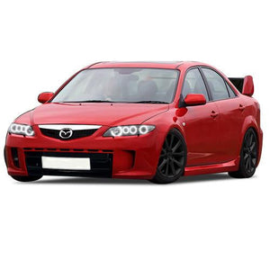 Mazda-6-2003, 2004, 2005, 2006, 2007, 2008-LED-Halo-Headlights-White-RF Remote White-MA-M60308-WHRF