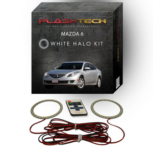 Mazda-6-2009, 2010-LED-Halo-Headlights-White-RF Remote White-MA-M60910-WHRF
