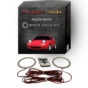 Mazda-Miata-1990, 1991, 1992, 1993, 1994, 1995, 1996, 1997,-LED-Halo-Headlights-White-RF Remote White-MA-MI9097-WHRF