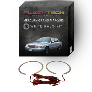 Mercury-Grand Marquis-1998, 1999, 2000, 2001, 2002-LED-Halo-Headlights-White-RF Remote White-ME-GM9802-WHRF