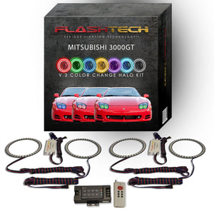 Mitsubishi-3000GT-1994, 1995, 1996, 1997, 1998-LED-Halo-Headlights-RGB-Bluetooth RF Remote-MI-GT9498-V3HBTRF