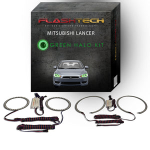 Mitsubishi-Lancer-2008, 2009, 2010, 2011, 2012, 2013, 2014, 2015, 2016-LED-Halo-Headlights-RGB-Bluetooth RF Remote-MI-LA0814-V3HBTRF