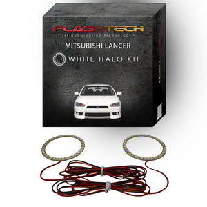 Mitsubishi-Lancer-2008, 2009, 2010, 2011, 2012, 2013, 2014, 2015, 2016-LED-Halo-Fog Lights-White-RF Remote White-MI-LA0814-WFRF