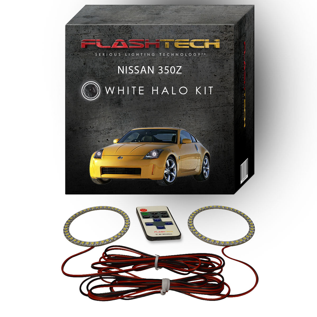 Nissan-350z-2003, 2004, 2005-LED-Halo-Headlights-White-RF Remote White-NI-35Z0305-WHRF