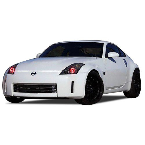 Nissan-350Z-2006, 2007, 2008-LED-Halo-Headlights-ColorChase-No Remote-NI-35Z0608-CCH